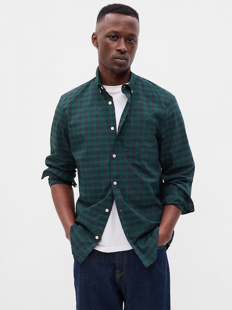 CHEMISE TOUT-ALLER EN POPELINE À COUPE CLASSIQUE