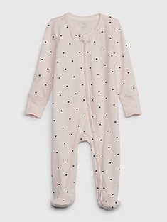 Gap Baby First Favorites 100% Organic CloudCotton Footed One-Piece