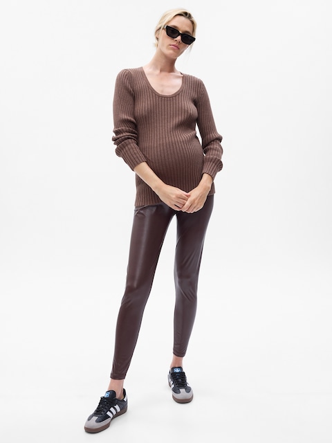 LEGGING EN SIMILICUIR DE MATERNITÉ