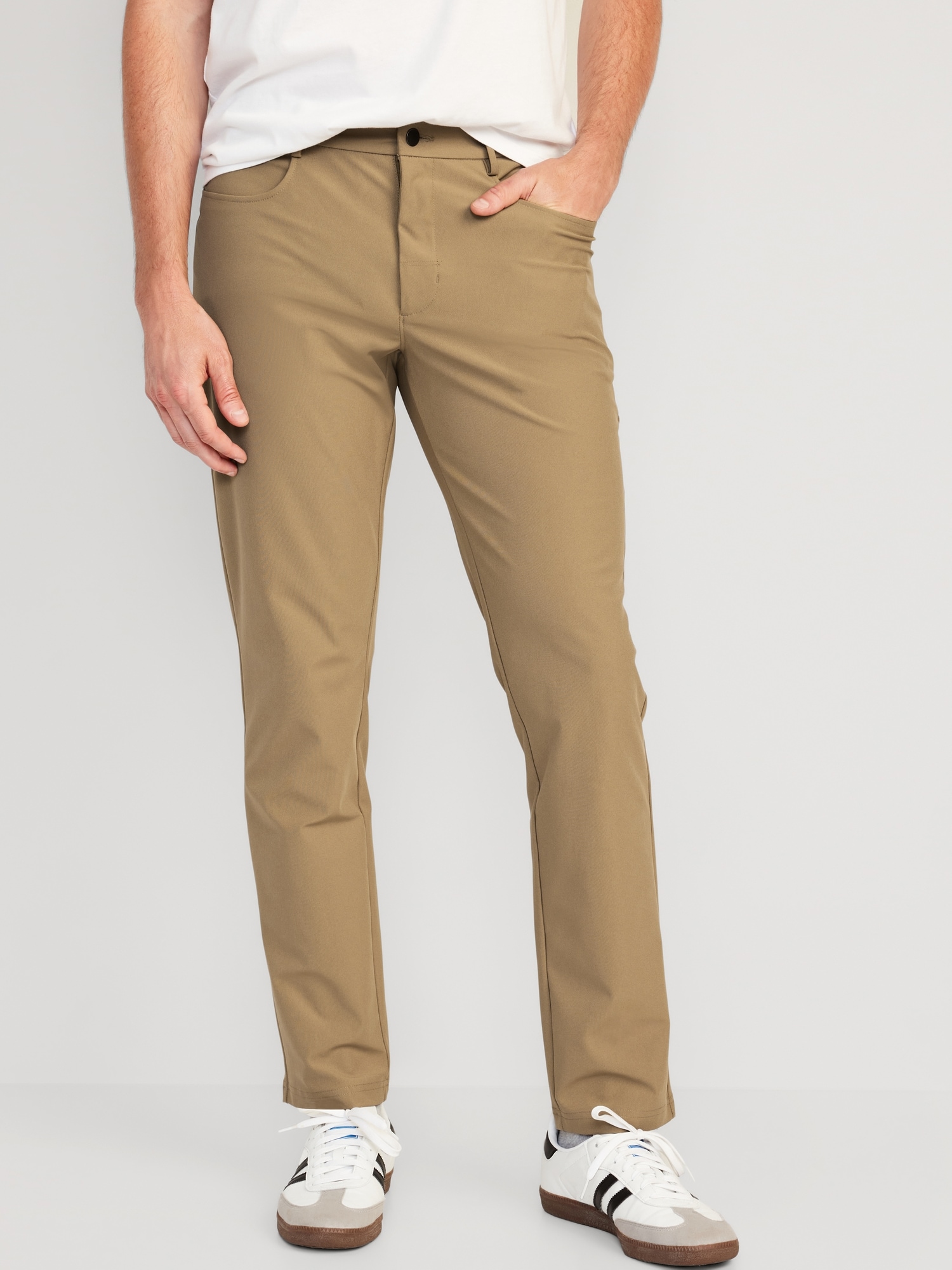 slim fit dress slacks Slim Fit Double Cloth 5-Pocket Pants  Perry Ellis
