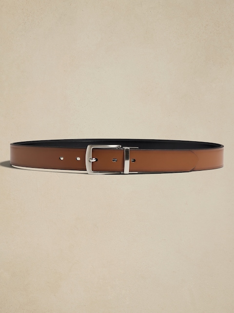 Reversible Leather Dress Belt