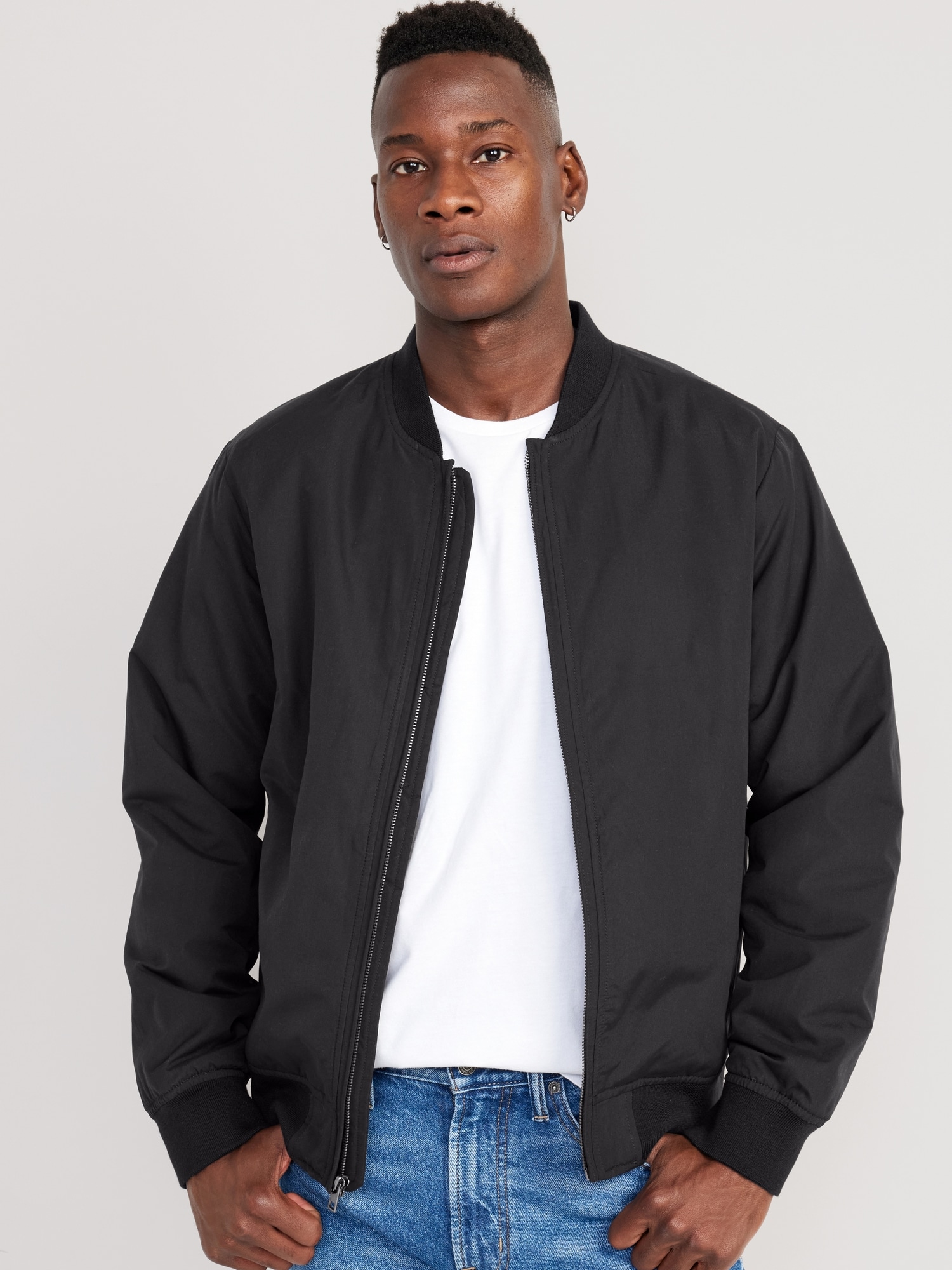 BLOUSON D'AVIATEUR HYDRORÉSISTANT À GLISSIÈRE POUR HOMME
