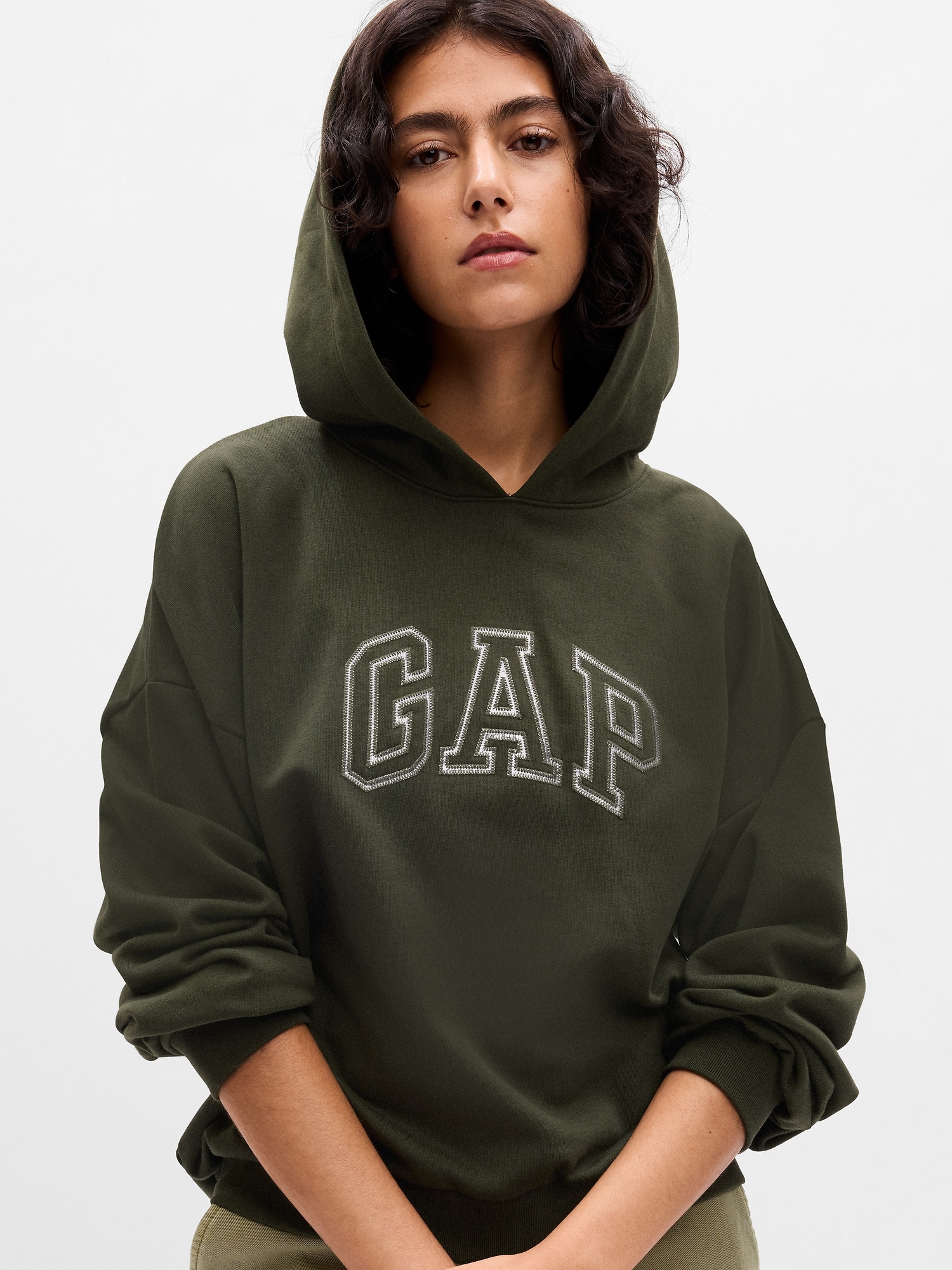 GAP パーカー薄手 グレー Mサイズ - トップス