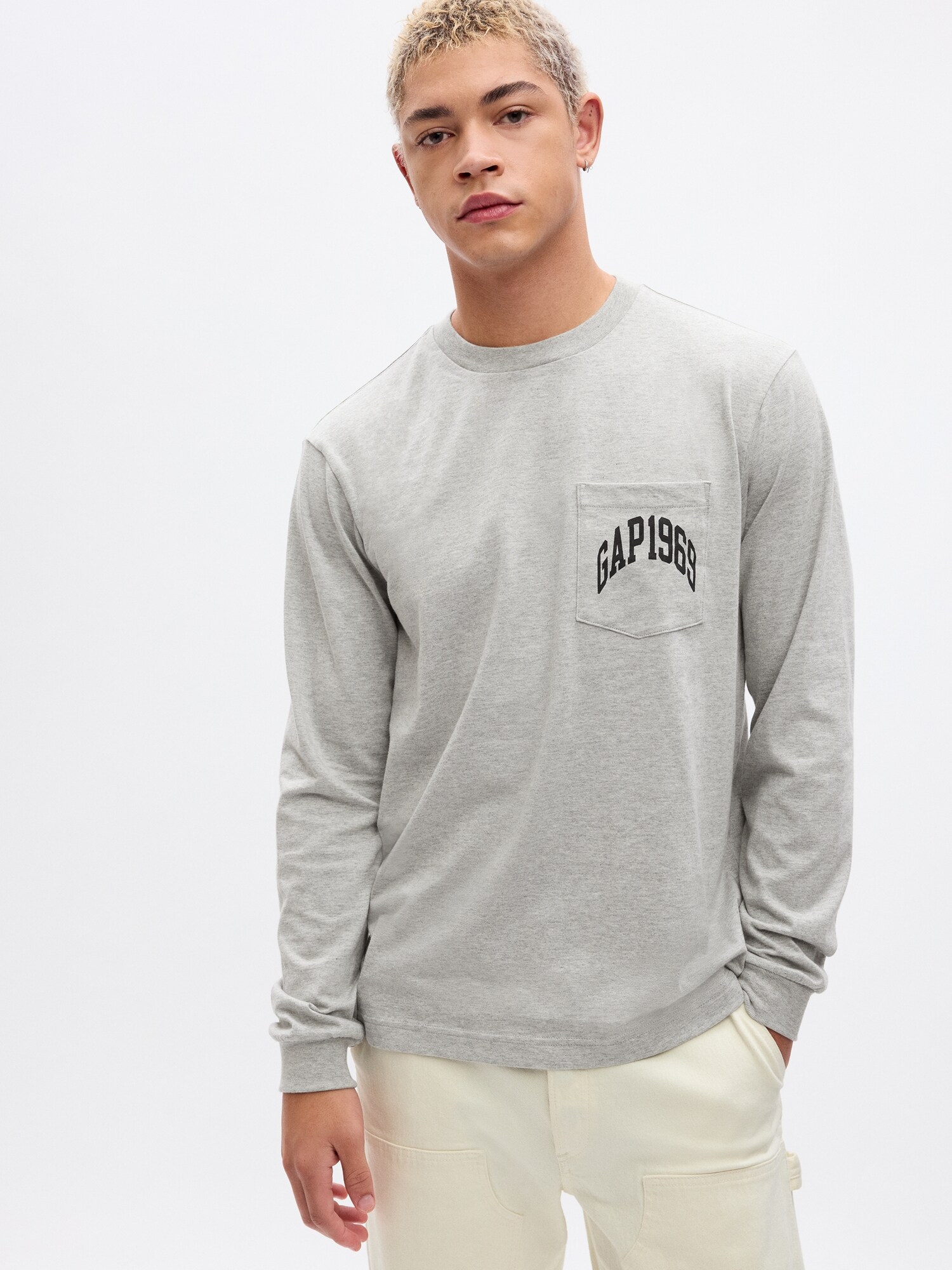 gap オーバーサイズ ユニセックス Tシャツ 長袖 L - Tシャツ