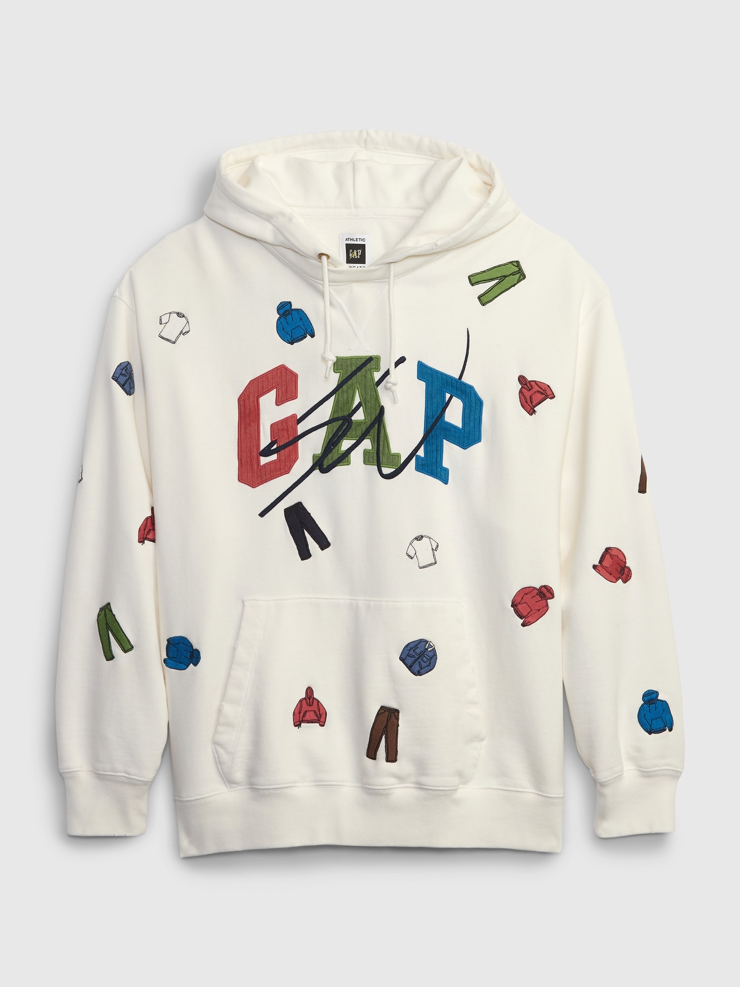 【Gap】ギャップ(L)総柄 刺繍 パーカー