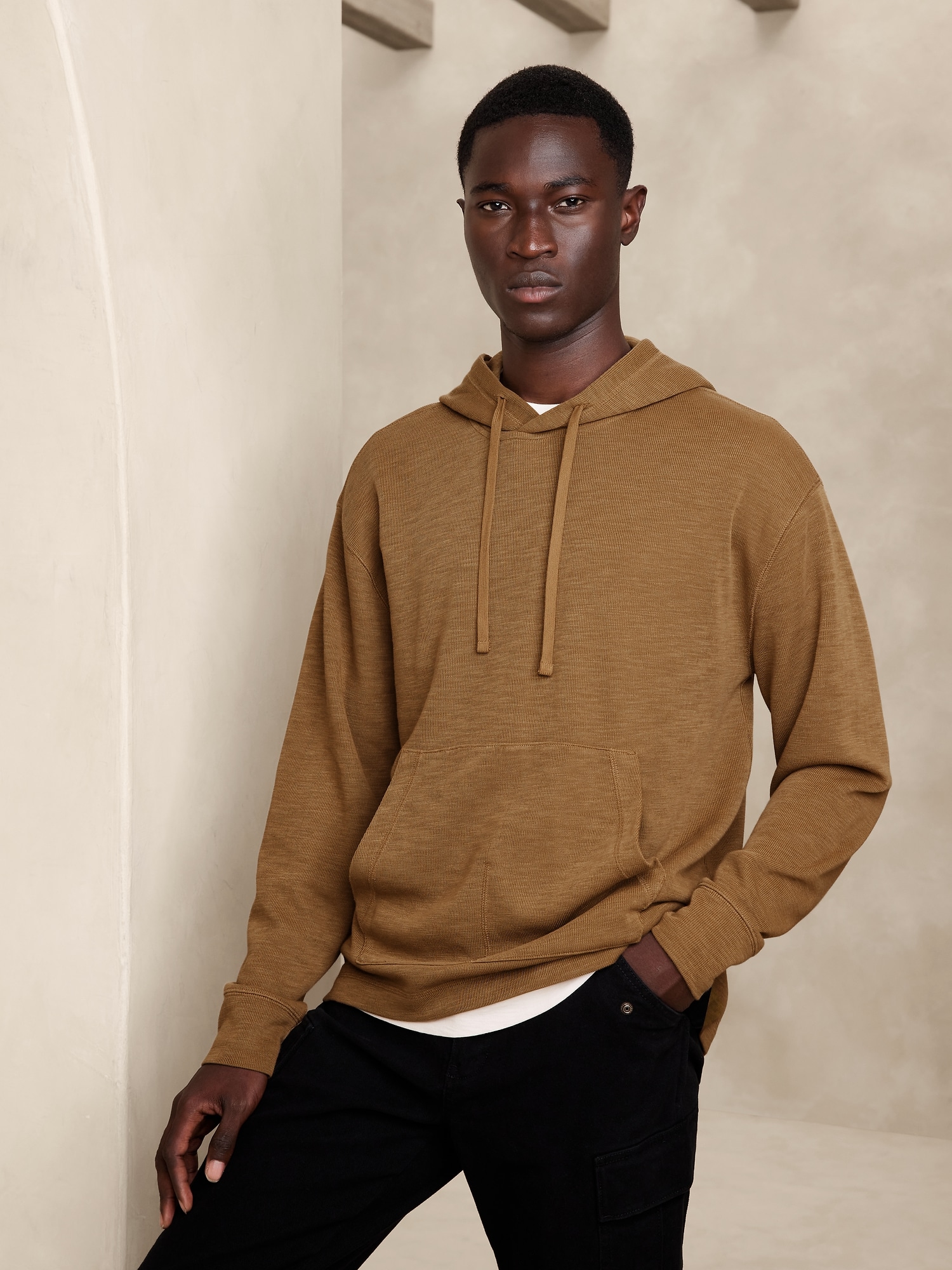 Slub Double-Knit Hoodie