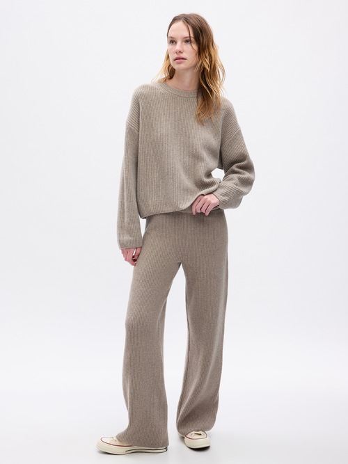 CashSoft カシミヤタッチ シェーカーステッチ ニットパンツ