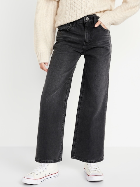 High-Waisted Baggy Wide-Leg Jeans for Girls