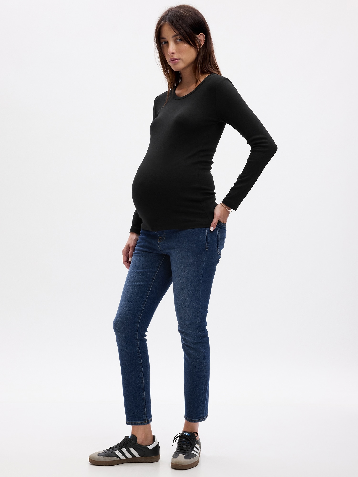 Maternity True Waistband Full Panel Vintage Slim Jeans