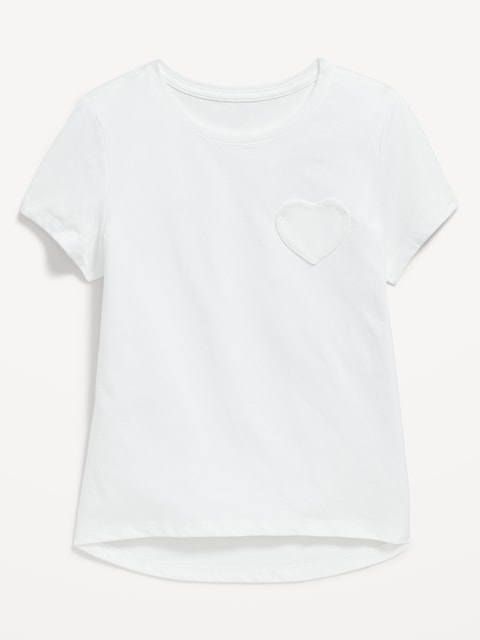 Softest Heart-Pocket T-Shirt for Girls