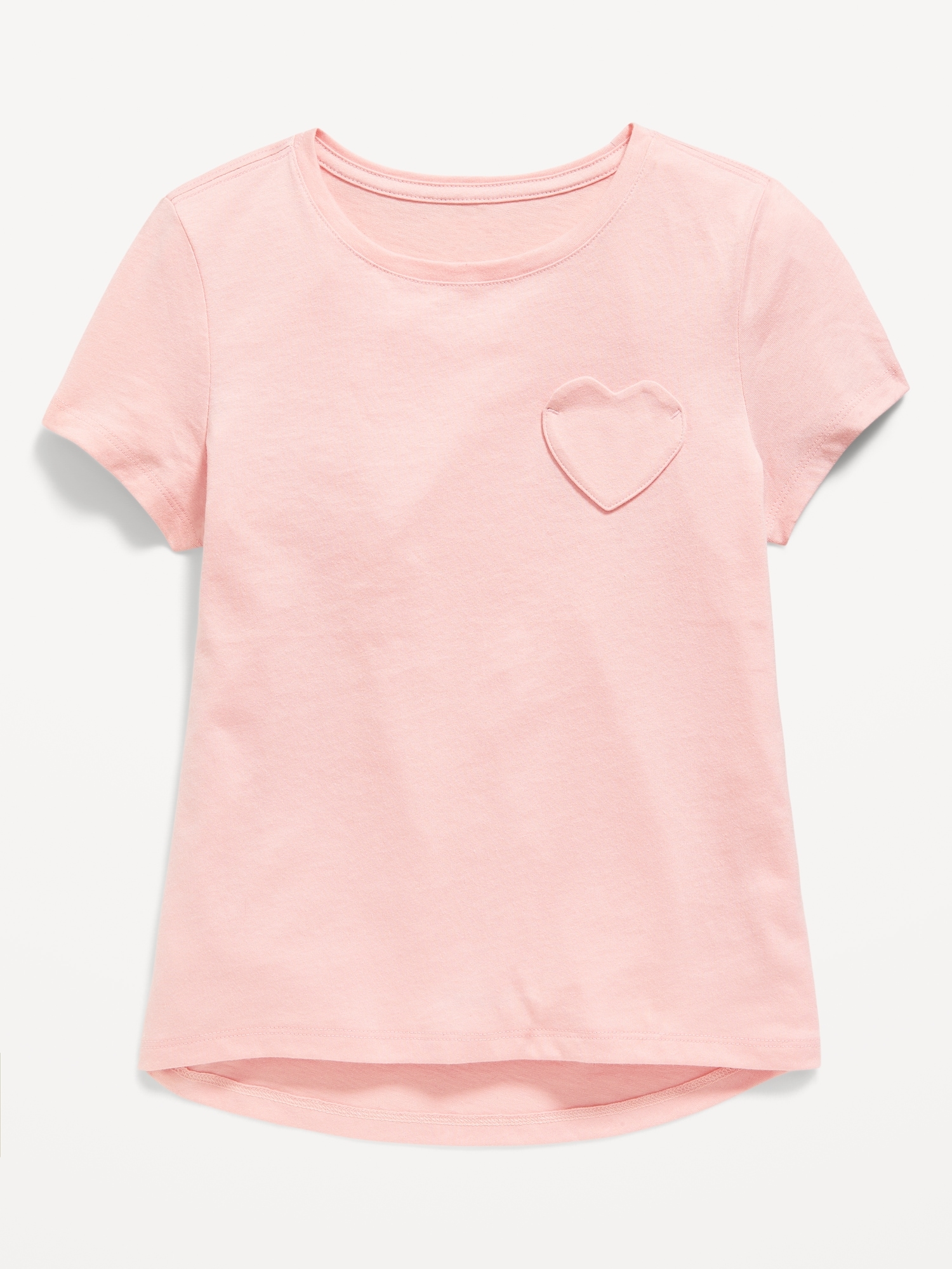T-SHIRT ULTRA-DOUX À POCHE EN CŒUR POUR FILLE