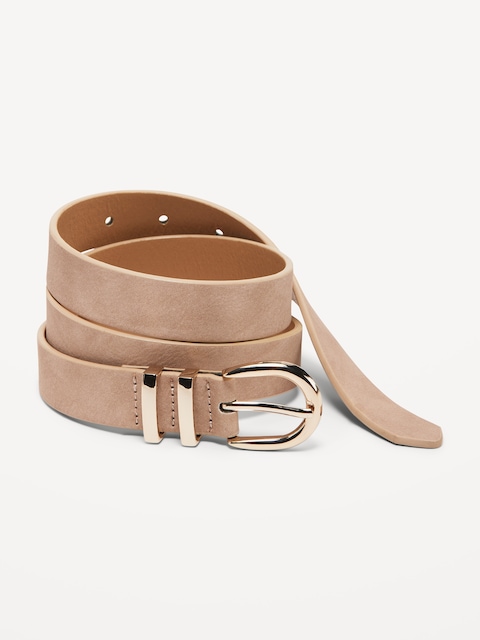 Double Loop Skinny Belt for Women