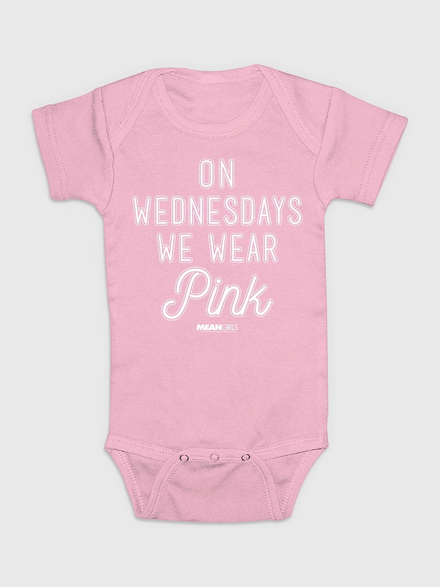 Baby Mean Girls On Wednesdays We Wear Pink Bodysuit