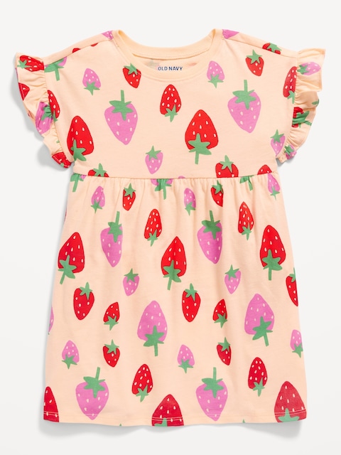 Printed Fit and Flare Dress for Toddler Girls