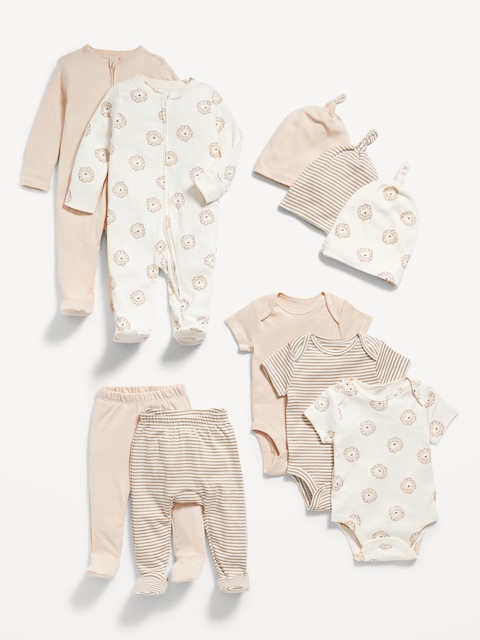 LAYETTE UNISEXE 10 PIÈCES POUR BÉBÉ