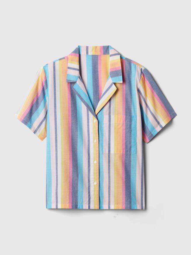 ポプリン パジャマシャツ-2