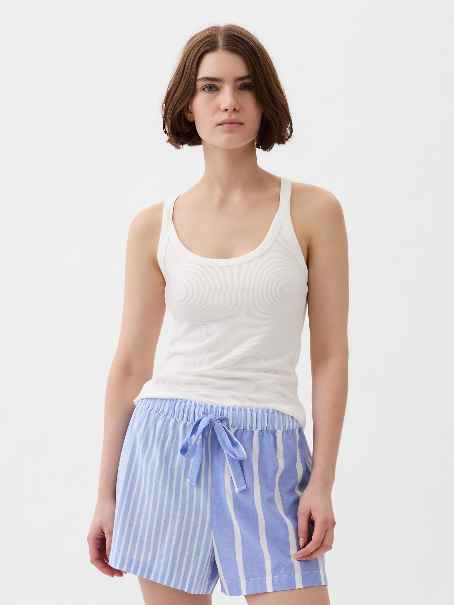 CAMISOLE DE PYJAMA FINEMENT CÔTELÉE