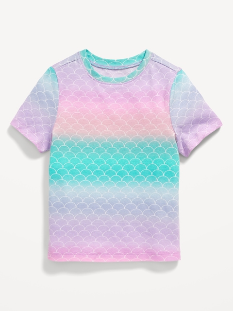Short-Sleeve Printed T-Shirt for Toddler Girls - Mermaid