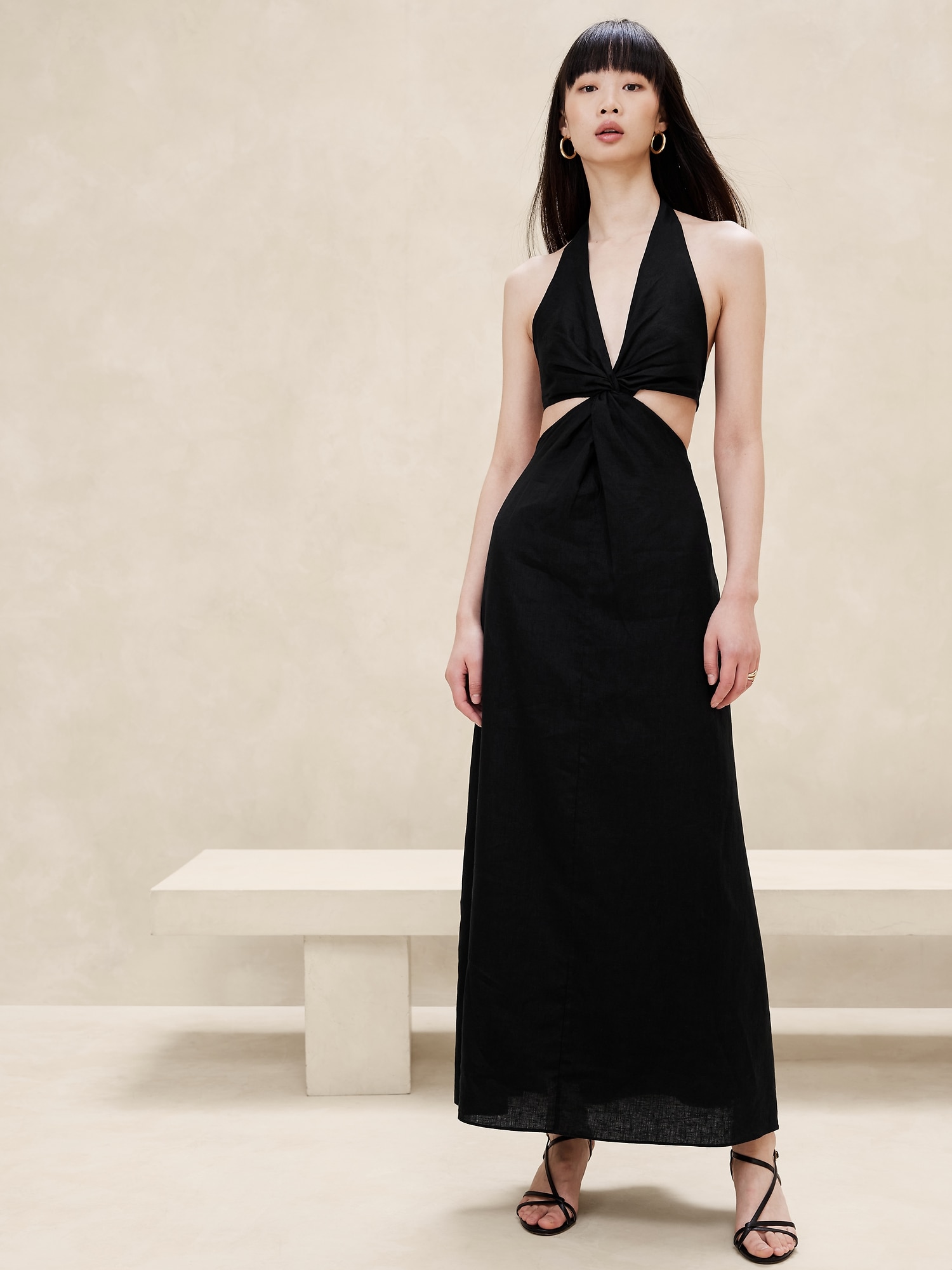 ROBE MI-LONGUE EN LIN LISA