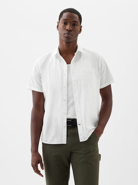 Stretch Poplin Shirt in Standard Fit