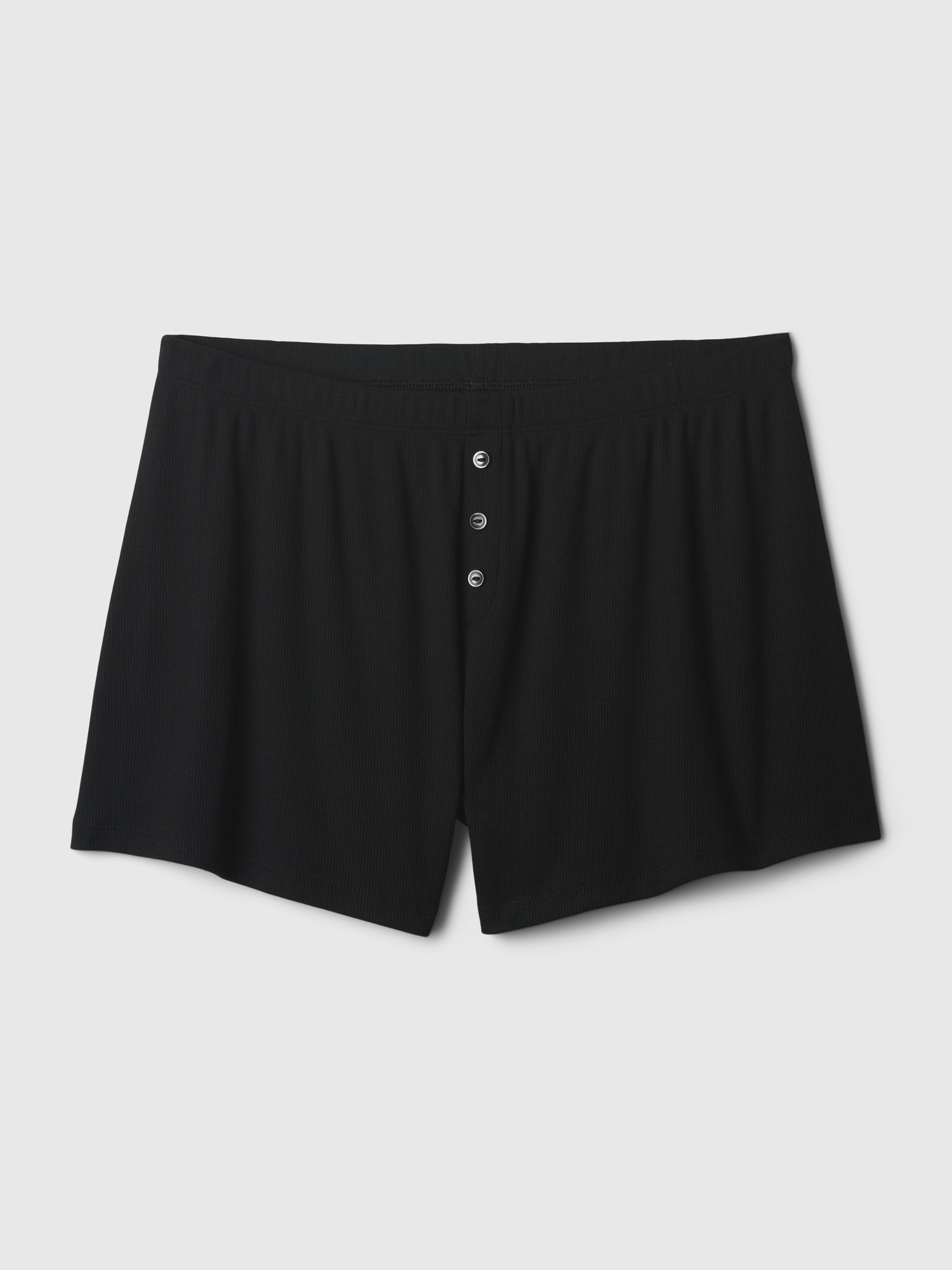 細リブ リラックス パジャマショートパンツ-2