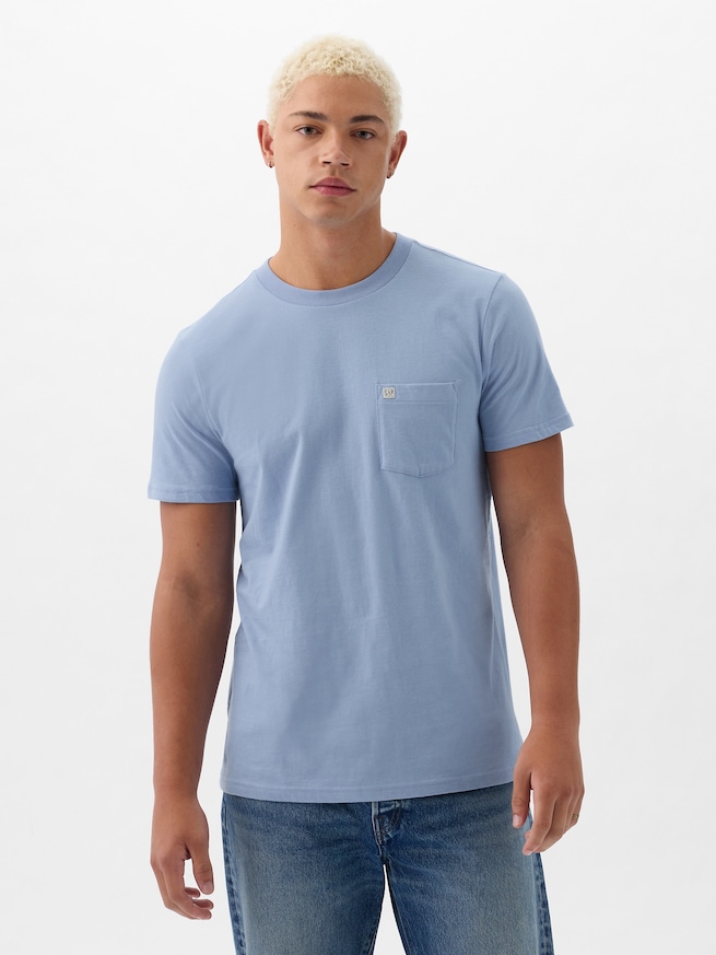 GAPミニロゴ ポケット Tシャツ(ユニセックス)-0