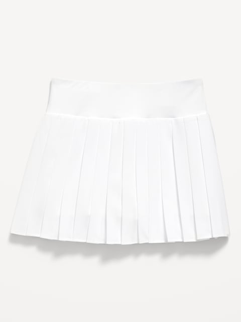 High-Waisted Pleated Performance Skort for Girls