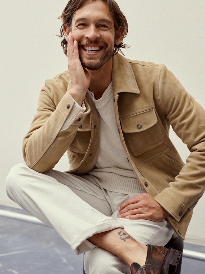 Banana Republic 本革スウェードコート ブラウン M（日本L） 知らせ