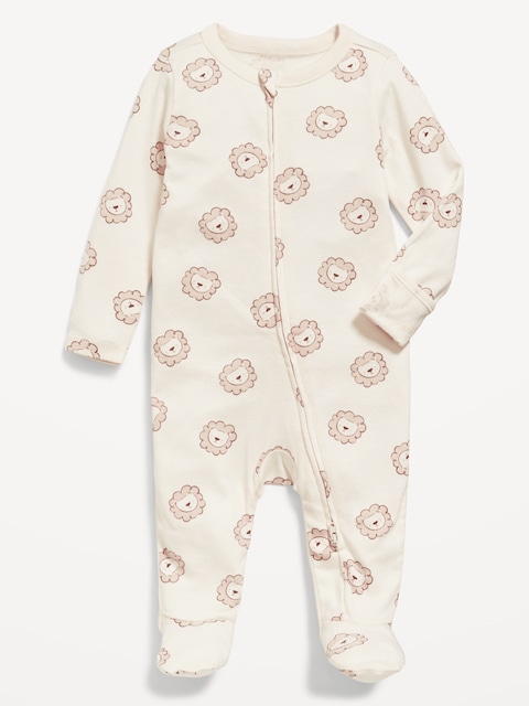 UNE-PIÈCE À PIEDS À GLISSIÈRE BIDIRECTIONNELLE NUIT OU JEU À MOTIF UNISEXE POUR BÉBÉ