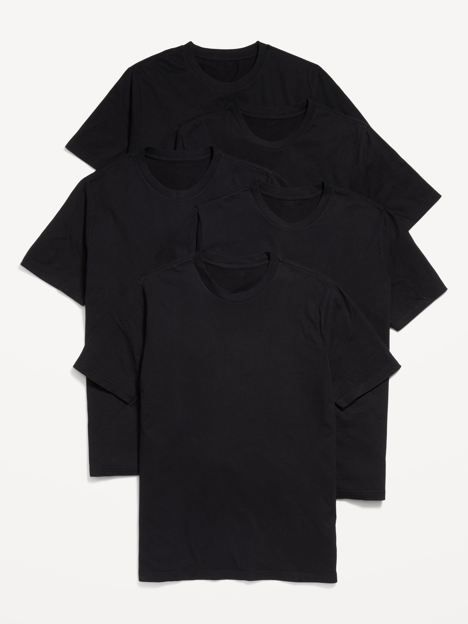 T-SHIRT RAS DU COU UNI POUR HOMME (PAQUET DE 5)