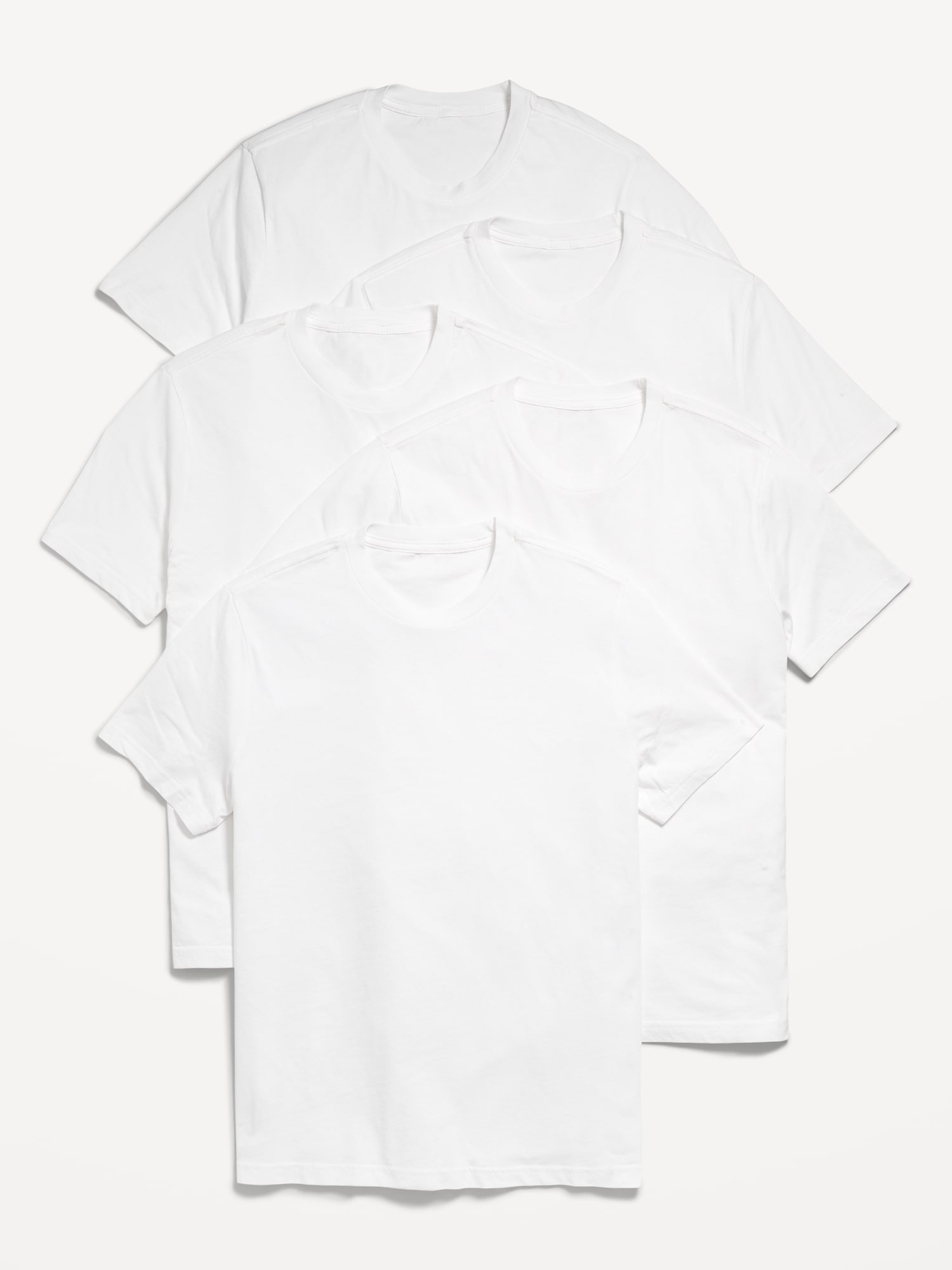 T-SHIRT RAS DU COU UNI POUR HOMME (PAQUET DE 5)