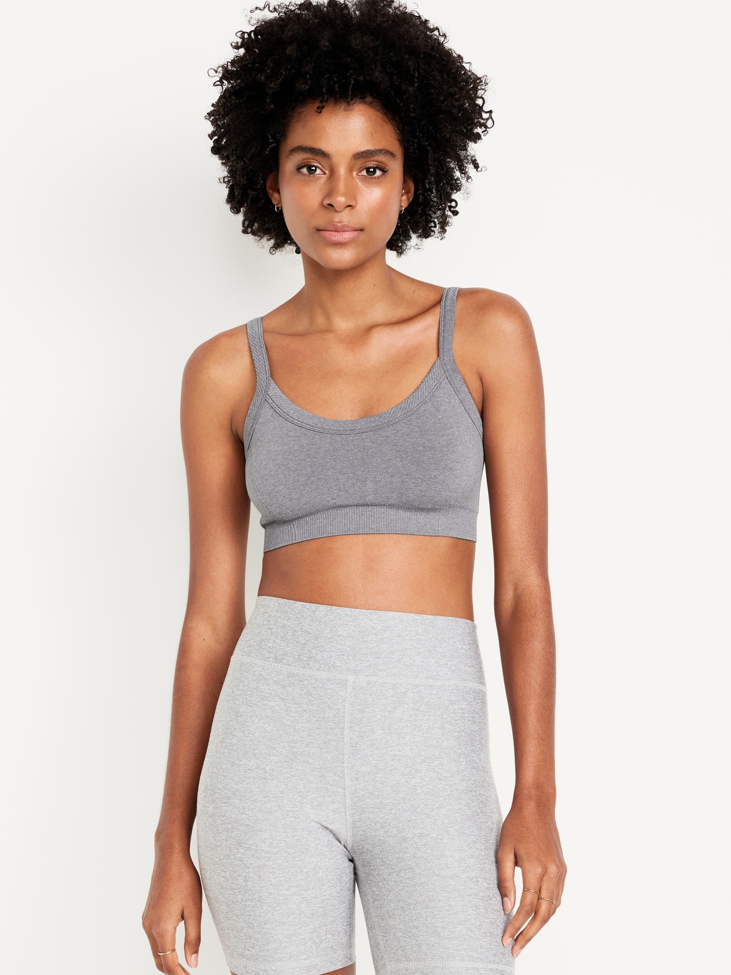 SOUTIEN-GORGE DE SPORT CÔTELÉ À MAINTIEN LÉGER SANS COUTURES