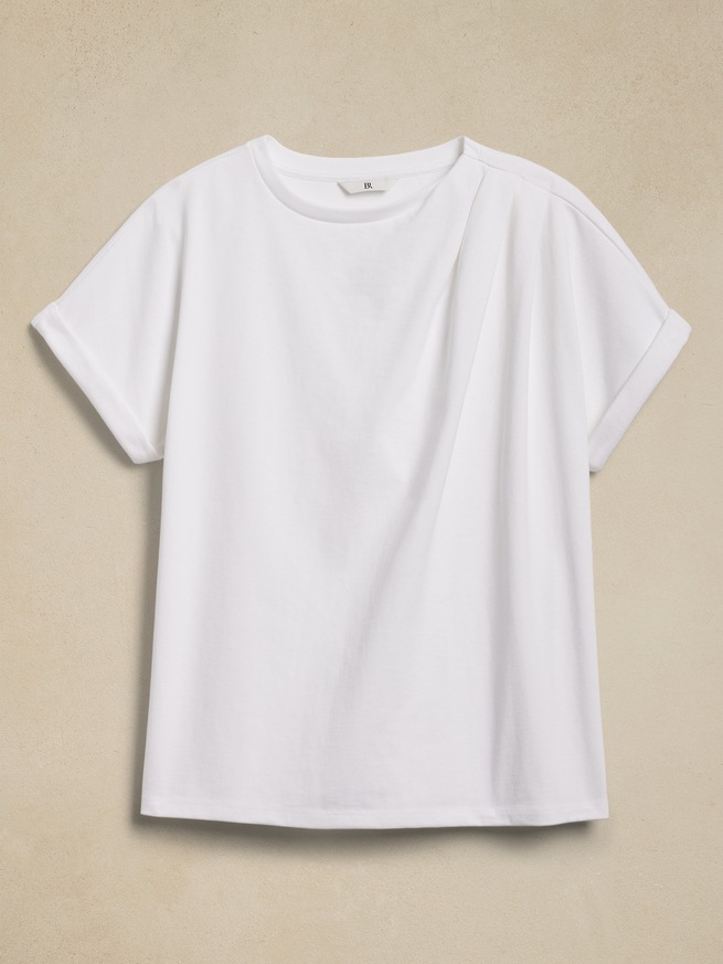 BANANA REPUBLIC公式オンラインストア | ヘビーコットン ロールカフTシャツ