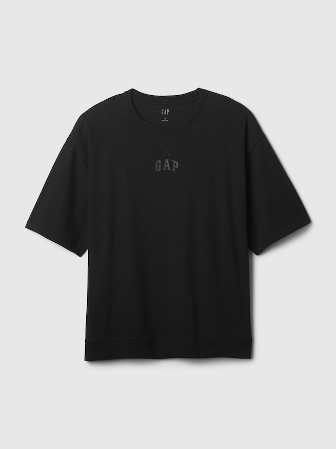 GAPミニアーチロゴ オーバーサイズTシャツ(ユニセックス)-4