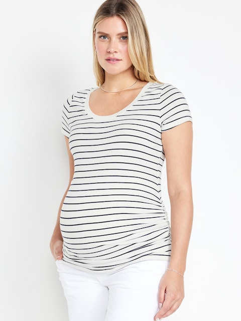 T-SHIRT À ENCOLURE DÉGAGÉE DE MATERNITÉ