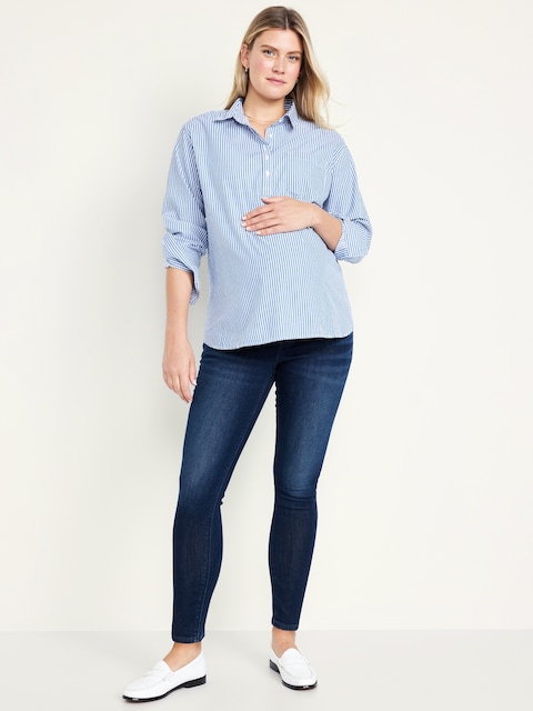 JEAN WOW AJUSTÉ À PANNEAU COUVRANT DE MATERNITÉ