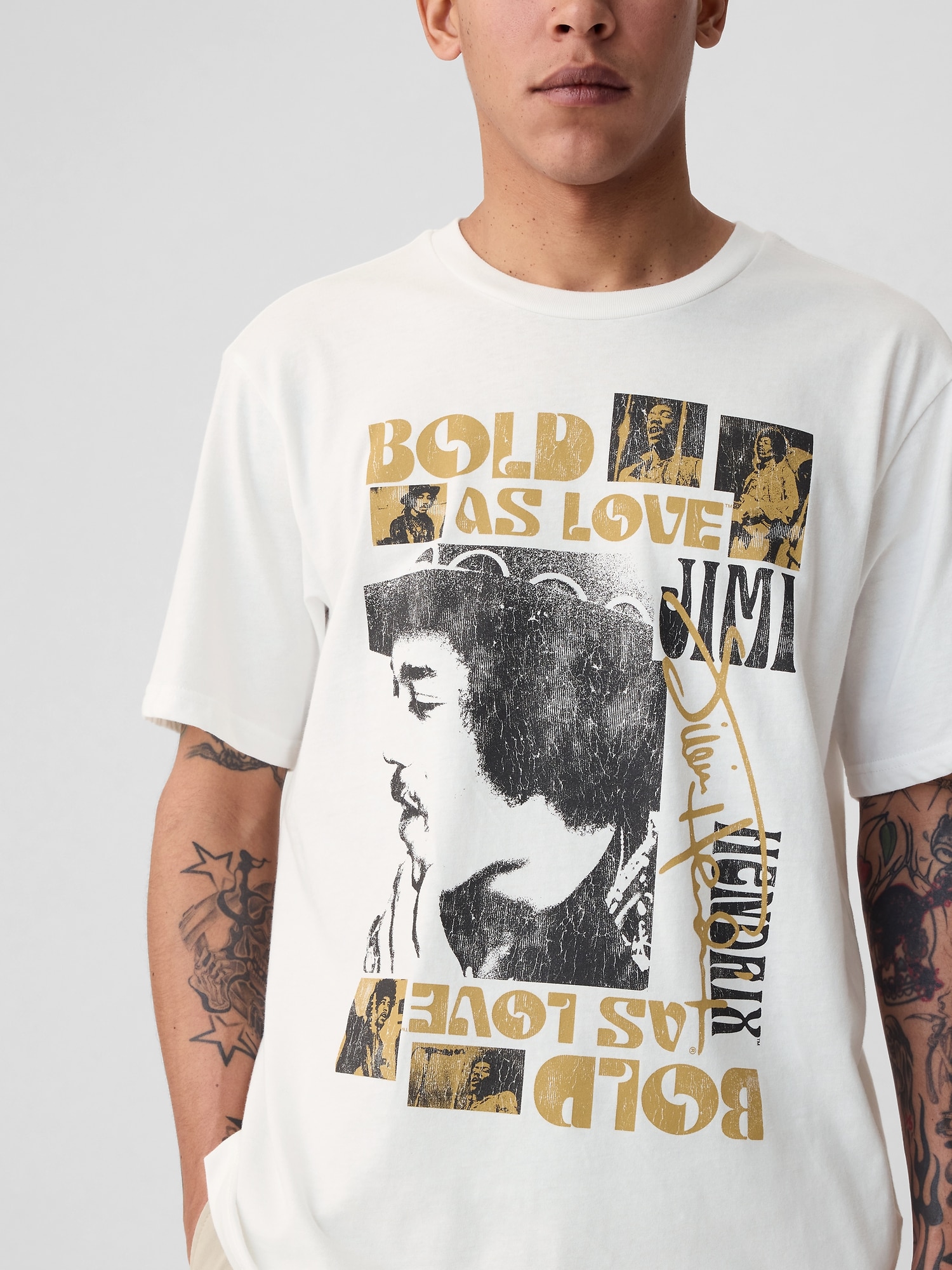 Jimi Hendrix プリントtシャツ(ユニセックス)