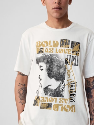 Jimi Hendrix プリントTシャツ(ユニセックス)