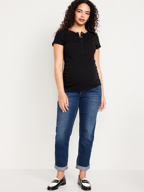 Maternity Full-Panel Wow Boyfriend Jeans