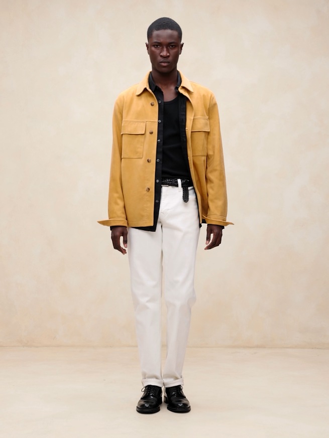 BANANA REPUBLIC公式オンラインストア | ヌバックレザー シャツジャケット 