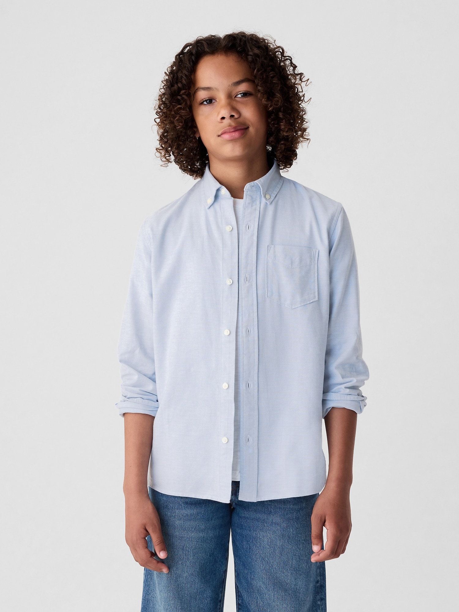 slim fit dress slacks Shirt Polo Ralph Lauren Kids Color Blue main image 0