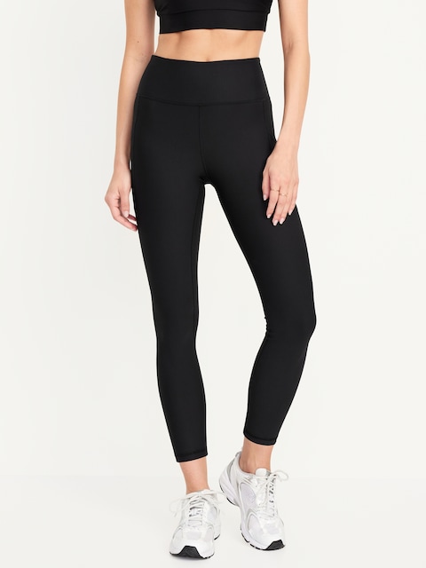 High-Waisted PowerSoft Ribbed Pocket Leggings