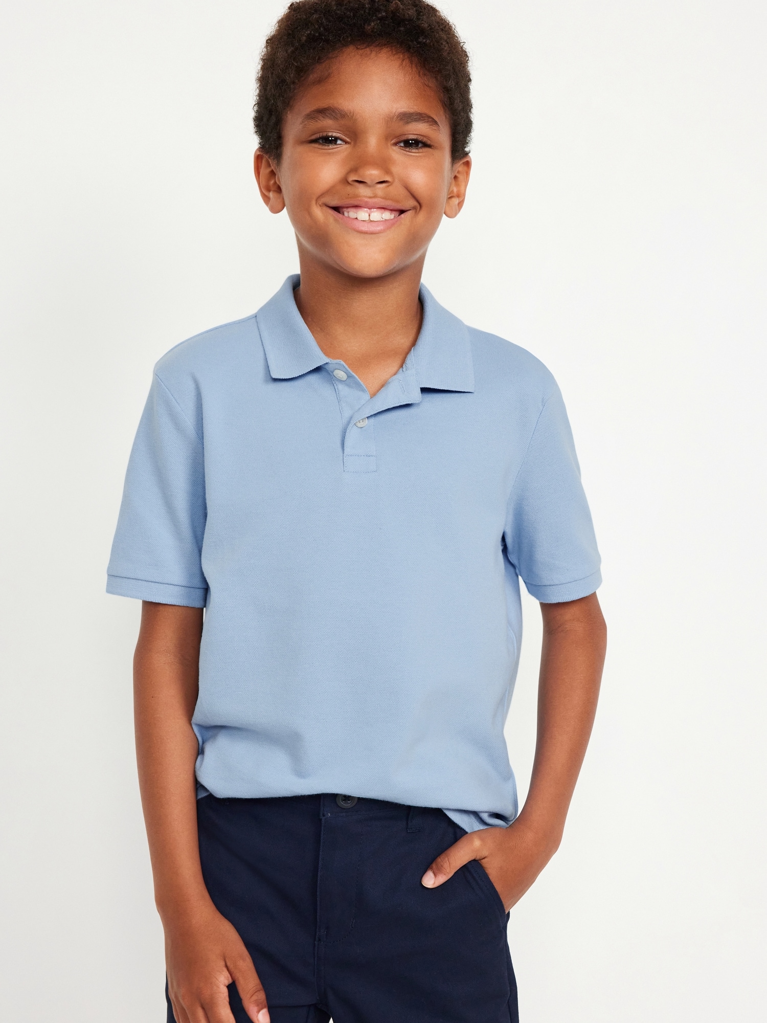 POLO D'UNIFORME EN PIQUÉ BUILT-IN FLEX POUR GARÇON