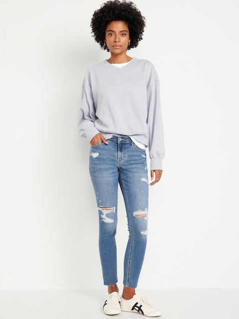 Mid-Rise Rockstar Super-Skinny Ankle Jeans