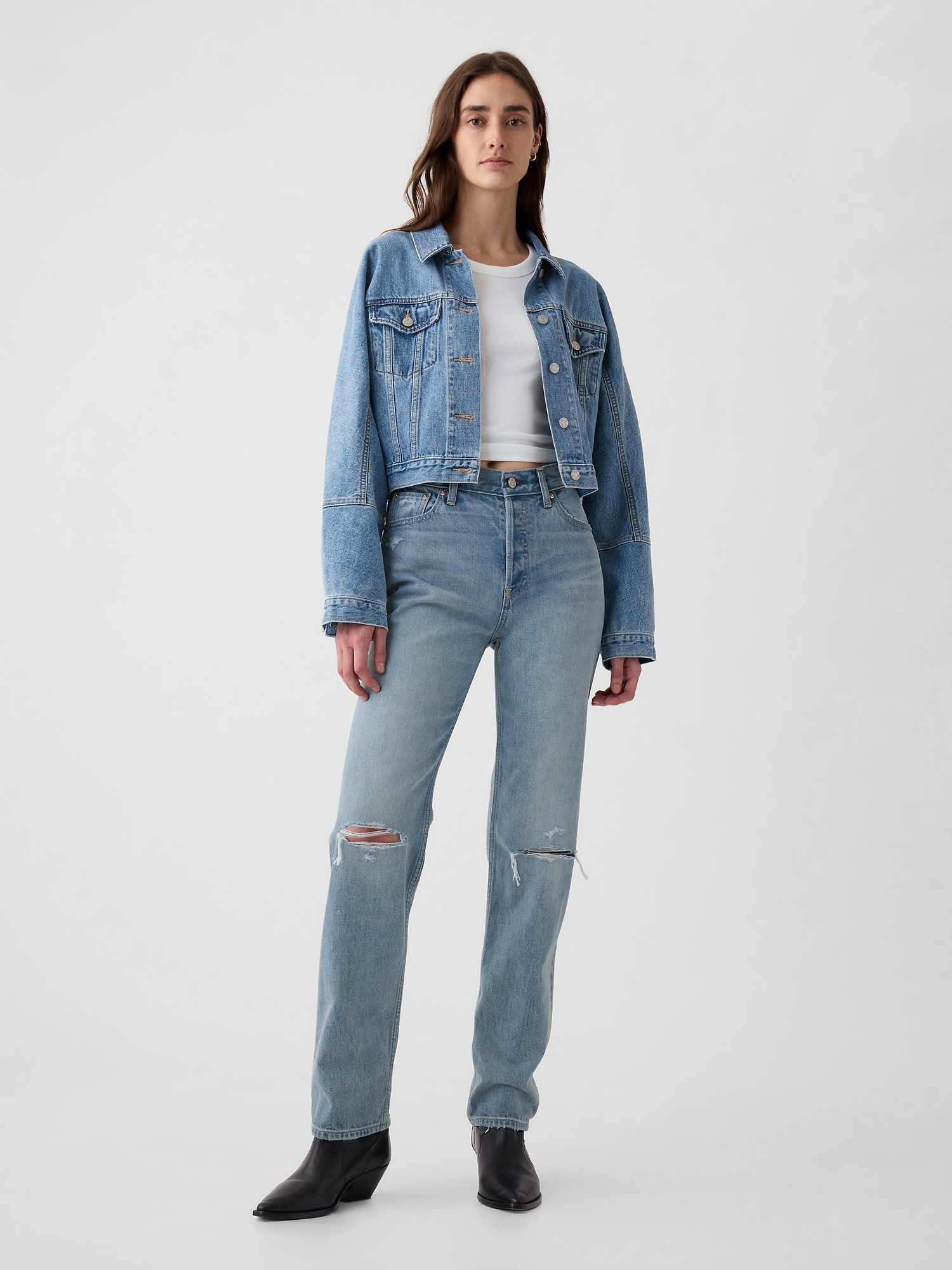 High Rise Rigid '90s Slim Straight Jeans