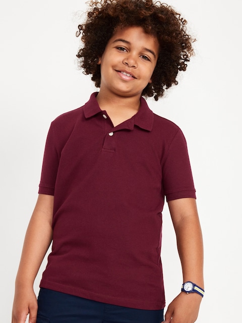 School Uniform Pique Polo Shirt for Boys