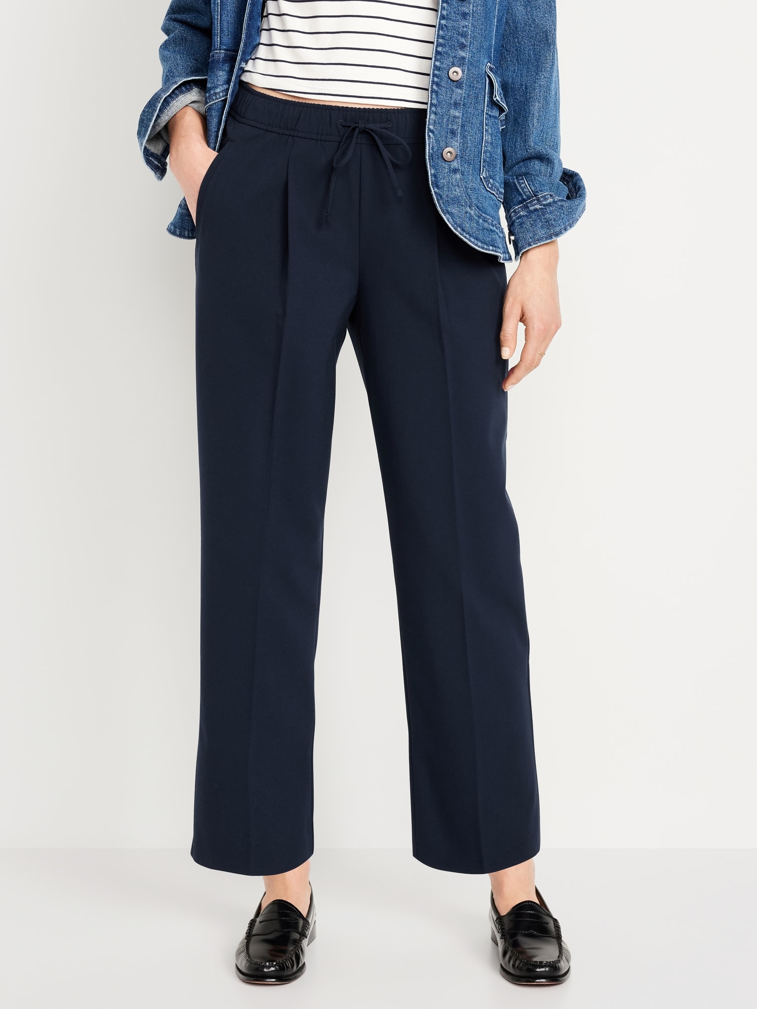 High-Waisted Billie Straight Ankle Trouser