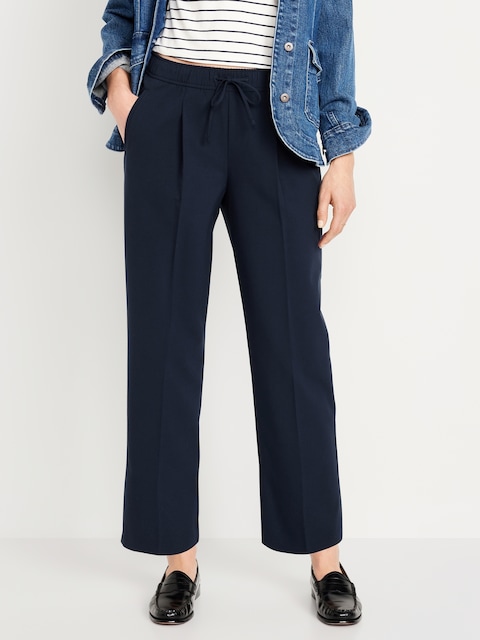 PANTALON BILLIE DROIT À TAILLE HAUTE LONGUEUR CHEVILLE