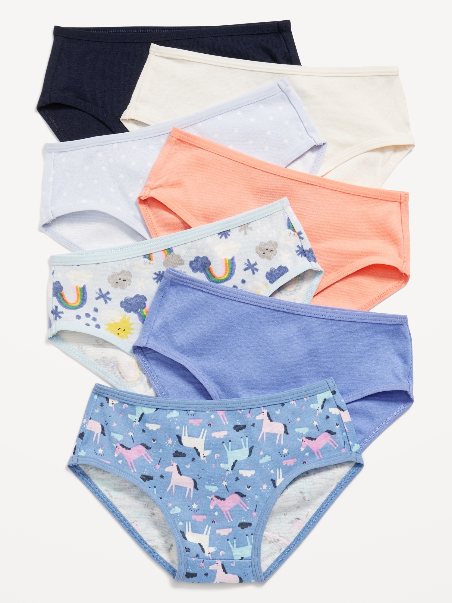 SOUS-VÊTEMENTS À MOTIFS POUR TOUTE-PETITE FILLE (PAQUET DE 7)