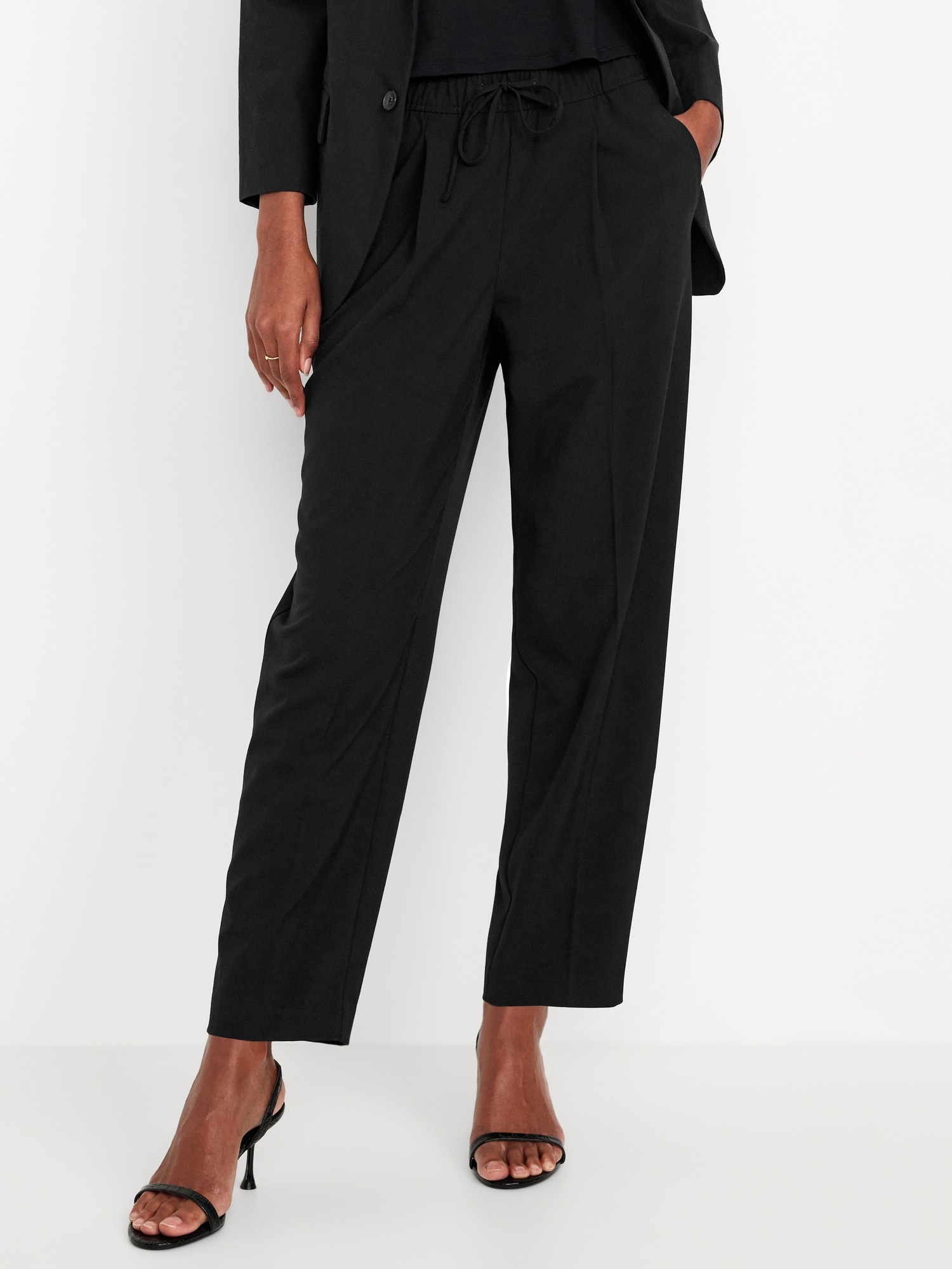 High-Waisted Billie Straight Ankle Trouser